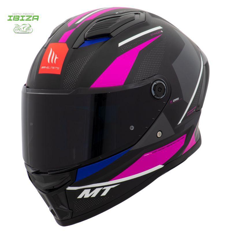 Capacete mt stinger 2 chest c8 pto/rosa t-56 - MT helmets